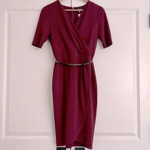 Le Chateau Bodycon Wrap Midi Dress